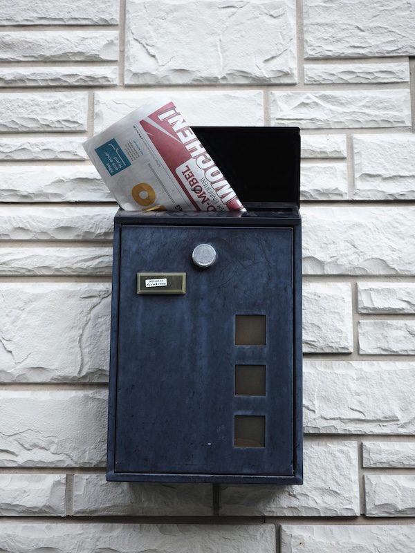 Newspaper in mailing box